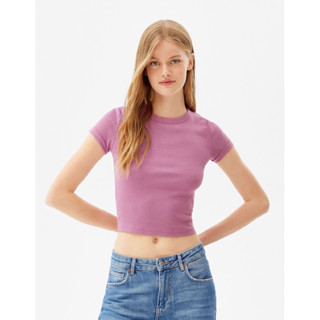 Bershka Fitted short sleeve T-shirt