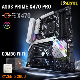 (Jbservice) Asus PRIME X470-PRO WITH CPU Ryzen 5 2600 6C 12T