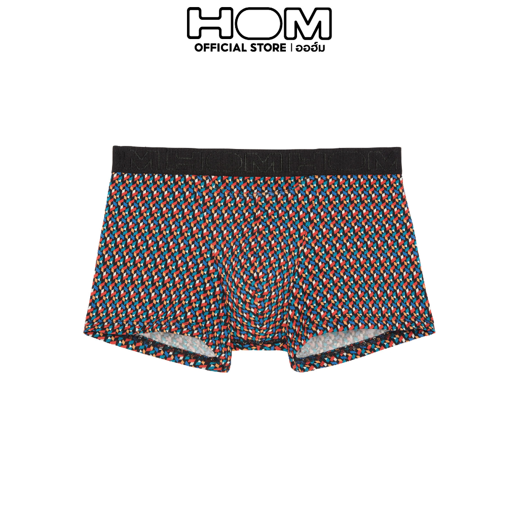 HOM (ออฮ์ม) รุ่น 402494-I004 กกน.ชายBoxer Cottonบ๊อกเซอร์ ทรงเต็มตัว เป้าเข้ารูป ปลายขาไม่ม้วนลดการเสียดสี