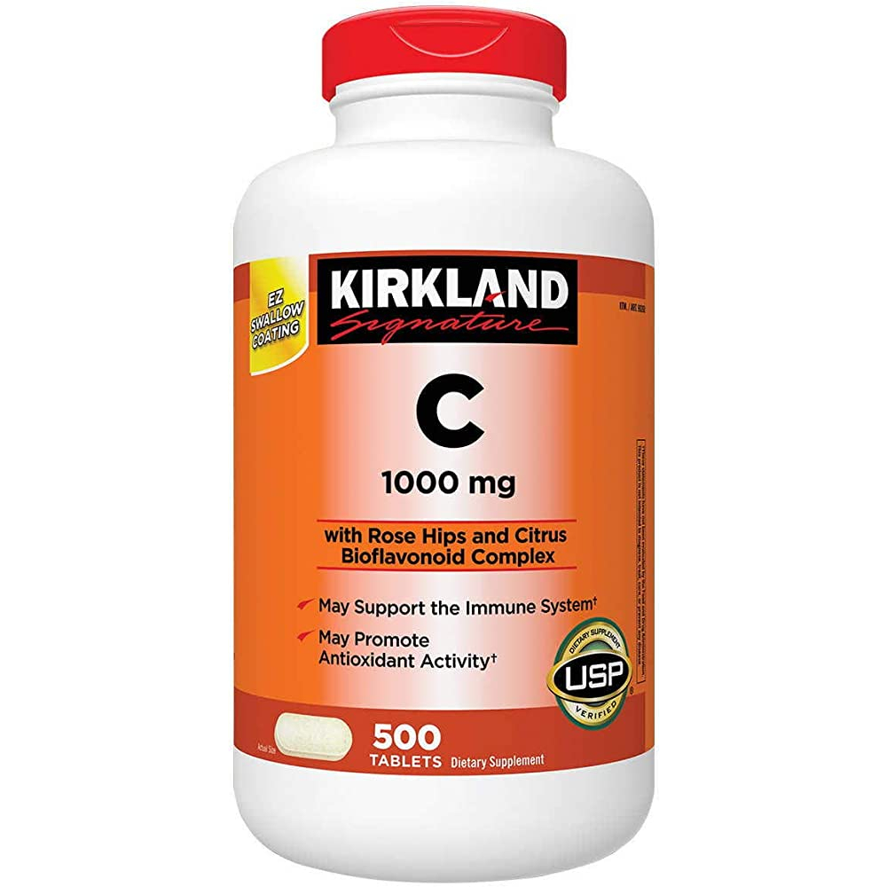 Exp.2026 Kirkland Signature Vitamin C  วิตามินซี เคิร์กแลนด์ 1000 mg. จำนวน 500 เม็ด