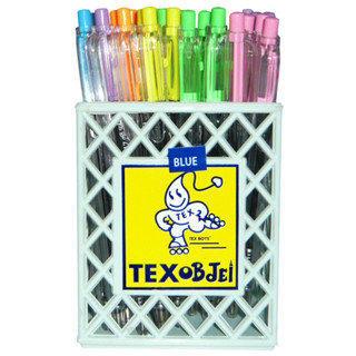 ปากกาลูกลื่น TEX Mc รุ่น 228 Objel   ด้ามใสสี หมึกน้ำเงิน 1 ด้าม