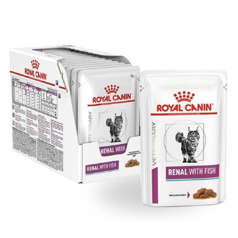 Renal with fish cat pouch อาหารแมวโรคไตแบบเปียกExp 03/2026