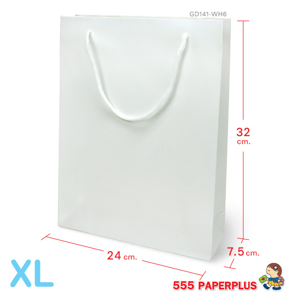555paperplus ถุงของขวัญ ถุงกระดาษหิ้วสีขาว (รหัสGD141-WH) เลือกแบบได้ที่ตัวเลือกสินค้าค่ะ ราคา ถูกที่สุด ดีลบีเคเค แกลเลอรีภาพที่ 9