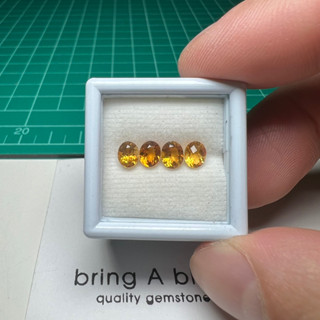 ซิทริน Citrine  ทรงปริ๊นเซส ขนาด 5.0x4.0 มม. พลอยสวยมากเหลืองทอง พลอยธรรมชาติ