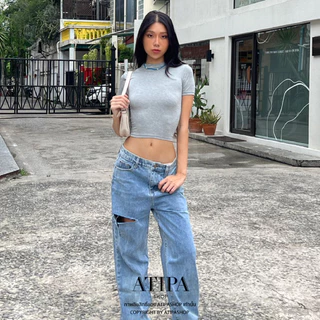 Atipashop - FRAPPE TEE เสื้อยืด เสื้อแขนสั้น คอปีน มีหลายสีให้เลือก