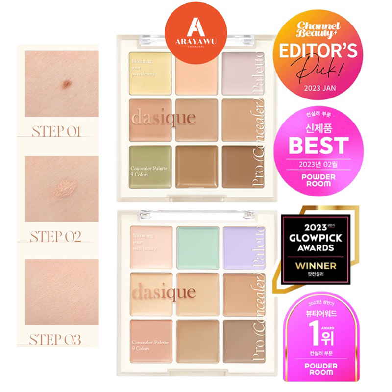 ( แท้/พร้อมส่ง) dasique 𝖯𝗋𝗈 Concealer 𝖯𝖺𝗅𝖾𝗍𝗍𝖾 คอนซีลเลอร์