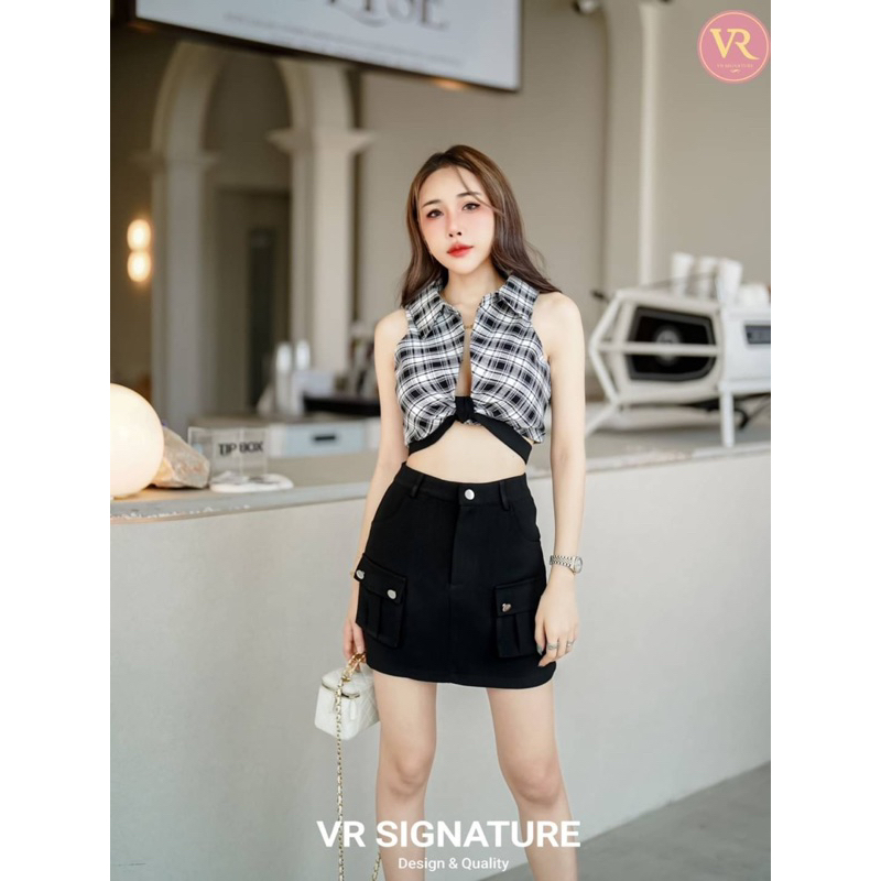 VR Signature​ by VORA Set เสื้อ+กระโปรงกางเกง ไซส์ S M