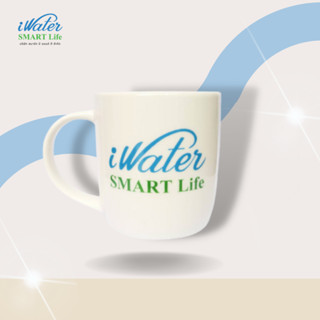 [ราคาถูก] แก้วกาแฟ สีขาว iWater SMART Life เข้าไมโครเวฟได้ /iWater