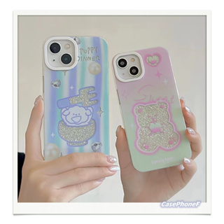 ✨ส่งของขวัญ✨เคส for iPhone 11 14 Pro Max Case for iPhone 12 13 ป้องกันการตก การป้องกัน ฉ่ำวาว การ์ตูน หวานสวย