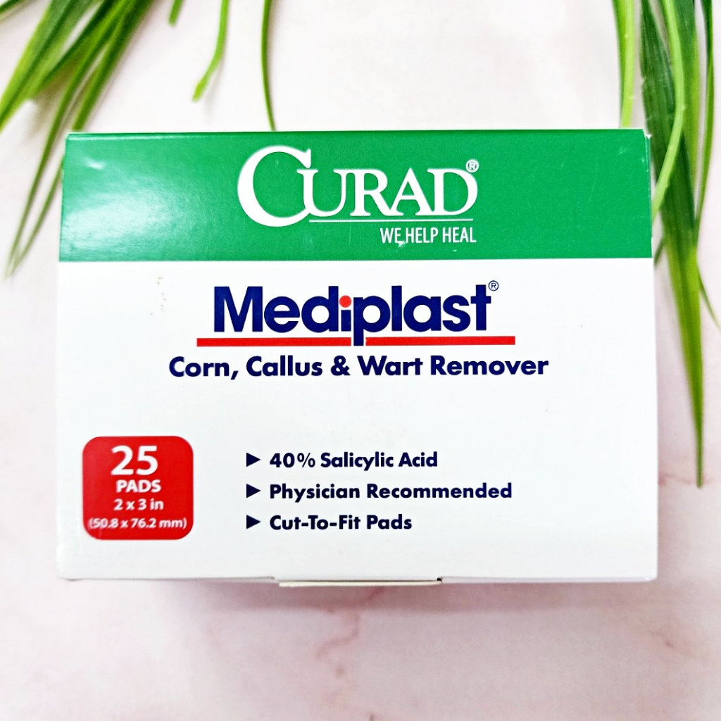 [Curad®] Mediplast Corn Callus & Wart Remover 25 Pads แผ่นแปะตาปลา แผ่นแปะหนังหนาด้าน