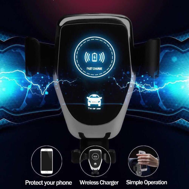 แท่นชาร์จไร้สายในรถ ที่ชาร์จในรถแบบไร้สาย car holder wireless charger 15W ที่วางโทรศัพท์มือถือ แท่นชาทไร้สาย