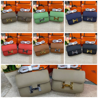 No.1 Vip สั่งตัด หนังแท้อิตาลี่ ❌❌เทจริง4290ใบเดียว❌❌ร 24 cm Epsom  หนังแท้ทั้ใบ อุปกรณ์ ถุงผ้า🌟การ์ด🌟ใบเสร็จ🌟ถุงกระดาษ🌟