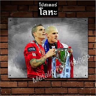 โปสเตอร์โลหะ Martin Skrtel Liverpool มาร์ติน สเคอร์เทล ป้ายเหล็กสกรีนขูดขีด ตำนาน นักเตะ ลิเวอร์พูล นักฟุตบอล