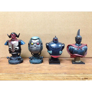 เทตสึจิน หุ่นเหล็กหมายเลข 28 T28 Tetsujin 28 Capsule Toy Busts by FiguAx (Set of 4) (สภาพตั้งโชว์ no box)