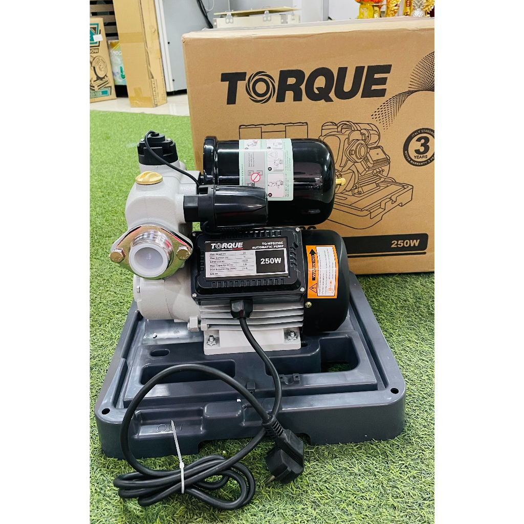 TORQUE ปั๊มอัตโนมัติ รุ่น TQ-WPS250C 250 W 220 V แรงดันคงที่ ใบพัดทองเหลือง