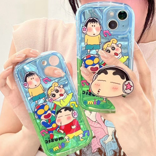 💲คูปองเคลม💲เคสไอโฟน case for iphone 11 12 ดินสอสีสามมิติชินจัง เคส 14 13 12 11 pro max ป้องกันการตก เคสกันกระแทก