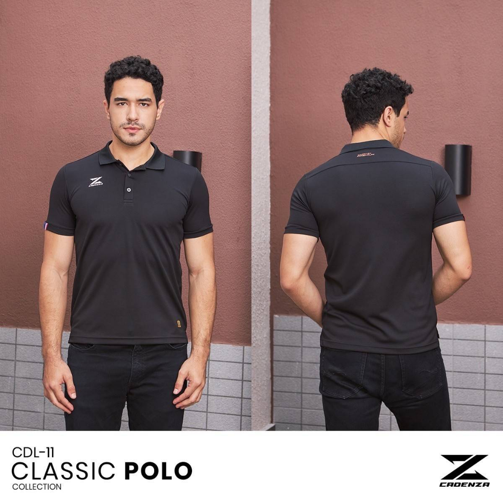 CDL-11 เสื้อโปโลชาย ยี่ห้อ CADENZA เสื้อทำงานสีล้วน
