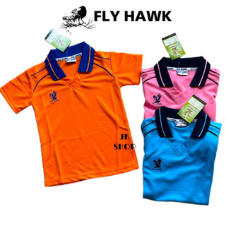 เสื้อกีฬาเด็กFLY HAWK เสื้อพละคอปก ผ้าดีพร้อมส่ง