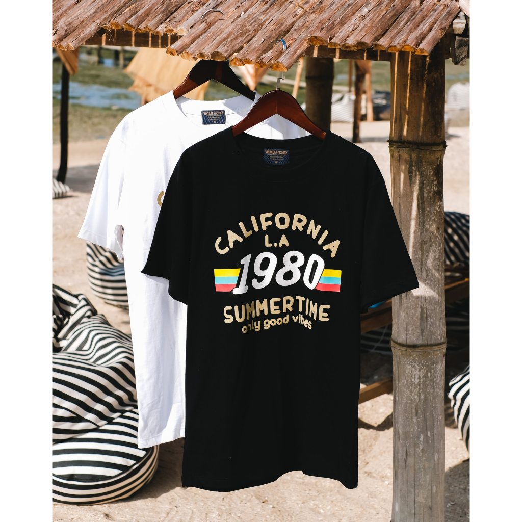 (พร้อมส่ง) เสื้อยืด CALIFORNIA 1980 - ผ้า Cotton100%