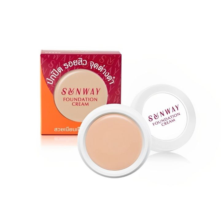 sunway foundation cream 8g.(รหัส36524) /ซันเวย์ ครีมรองพื้น มีรุ่นปกติ