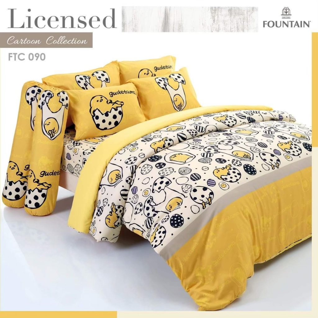 ผ้าปูที่นอน + ผ้านวม Gudetama ไข่ขี้เกียจ ลิขสิทธิ์แท้จาก Sanrio 🇯🇵 by Fountain กูเดทามะ
