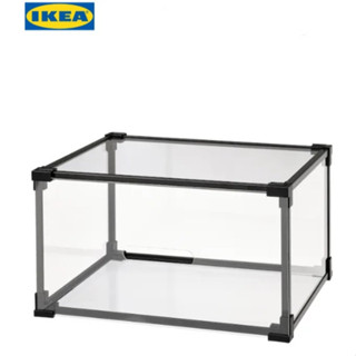 SKUFFEN สกุฟเฟน กล่องรองเท้า, ใส, 36x29x21 ซม. IKEA