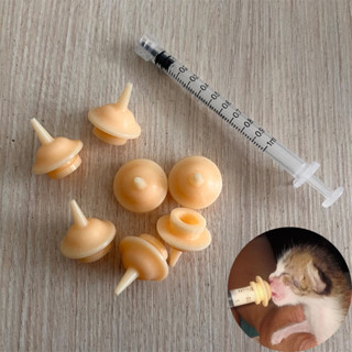 1ml 3ml 5ml 10ml ที่ป้อนนมแมว พร้อมจุกนม Pet Nipple ชุดป้อนนมสัตว์ จุกนมกระรอก จุกป้อนกระต่าย ชูก้า ลูกสุนัข