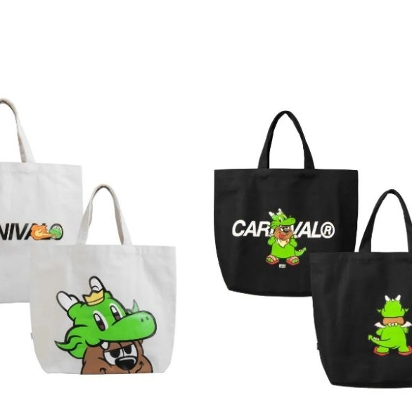 [ ของแท้ ] กระเป๋าผ้า CARNIVAL® x Bar B Q Plaza "Born To Grill" Collection YUMMY TOTEBAG ของใหม่ พร้