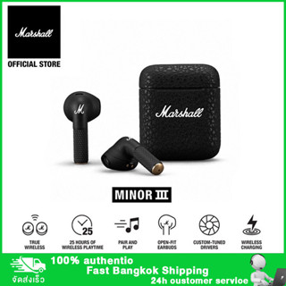 Marshall minor iii หูฟังบลูทูธ True Wireless เกม กีฬา พร้อมไมโครโฟน หูฟัง หูฟังไร้สาย ใส่สบายหู เสียงดี ของแท้ 100%