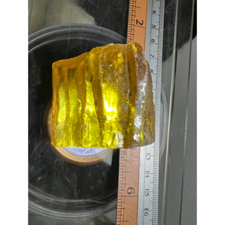 CZ Rough  Stone Material (Yellow Color )- 50x35mm- 290gms