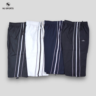 Nu sports 701 กางเกงขายาวสามส่วน UNISEX ผู้ชาย-ผู้หญิง กางเกงขอบเอวยางยืด เชือกผูกด้านใน ปลายขากางเกงรัดได้