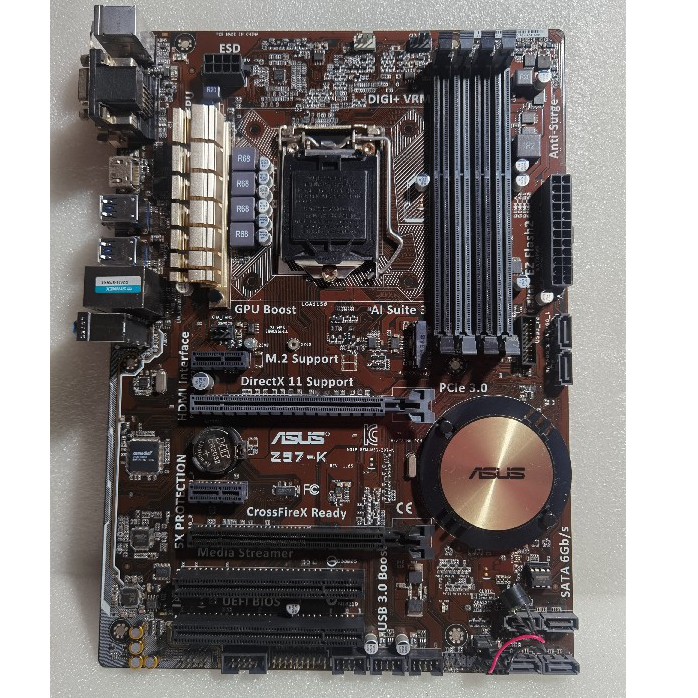 (ร้านค้าในไทย)ASUS Z97-K คอมพิวเตอร์ เมนบอร์ด LGA 1150มือสองสภาพนางฟ้า  พร้อมส่ง