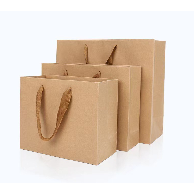 ⚡พร้อมส่ง⚡8H ถุงกระดาษคราฟท์ หูหิ้ว ถุงใส่เสื้อผ้า  สินค้าโกดังไทย สีนำ้ตาล - รูปที่ 2