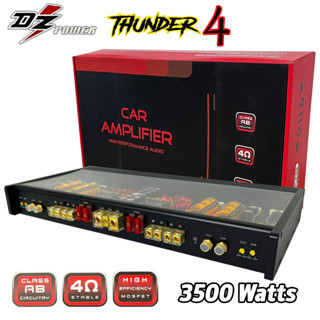 !แอมป์4ชาแนล 3500 วัตต์ เพาเวอร์ขับกลาง-แหลม DZ POWER รุ่น THUNDER 4 BK-150.4 Class AB 4Channel