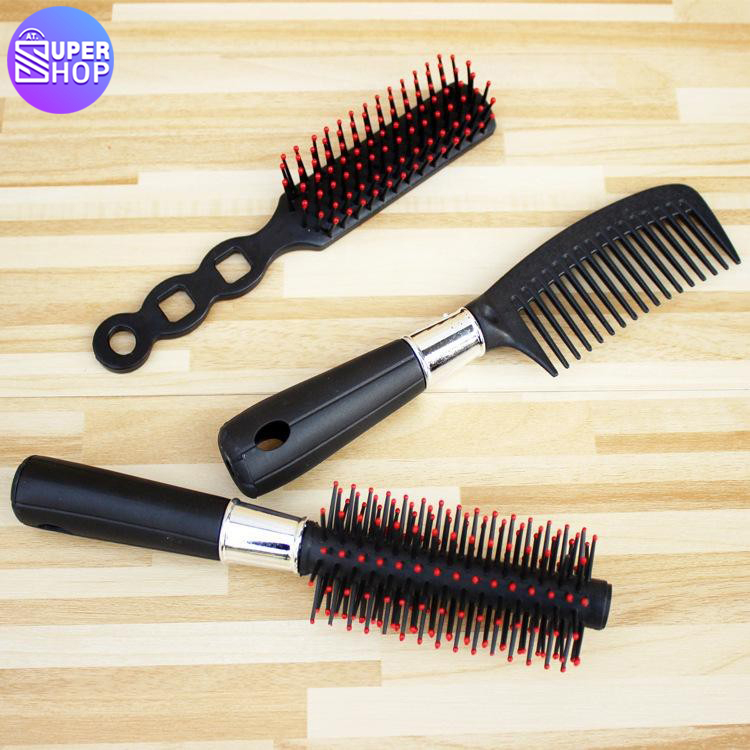 AT.SUPERSHOP เซ็ตหวี 3 ชิ้น หวีแปรงกลม  หวีไดร์ผม ม้วนผม 1ชุด/3ชิ้น สุดคุ้ม! พร้อมจัดส่งในไทย