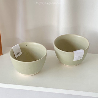 ถ้วยซุปเซรามิค สำหรับทานโยเกิร์ต ซีเรียล matcha mug | faryheyz