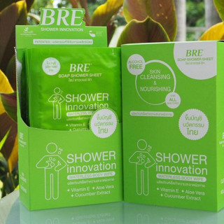 ⏰ 9.9 โค้ด SEPDDS99 ผ้าอาบน้ำไม่ใช้น้ำ BRE SOAP SHOWER SHEET Alcohol Free 6 คู่ 12 ชิ้น หมดอายุ 13/03/2025(พร้อมส่ง)