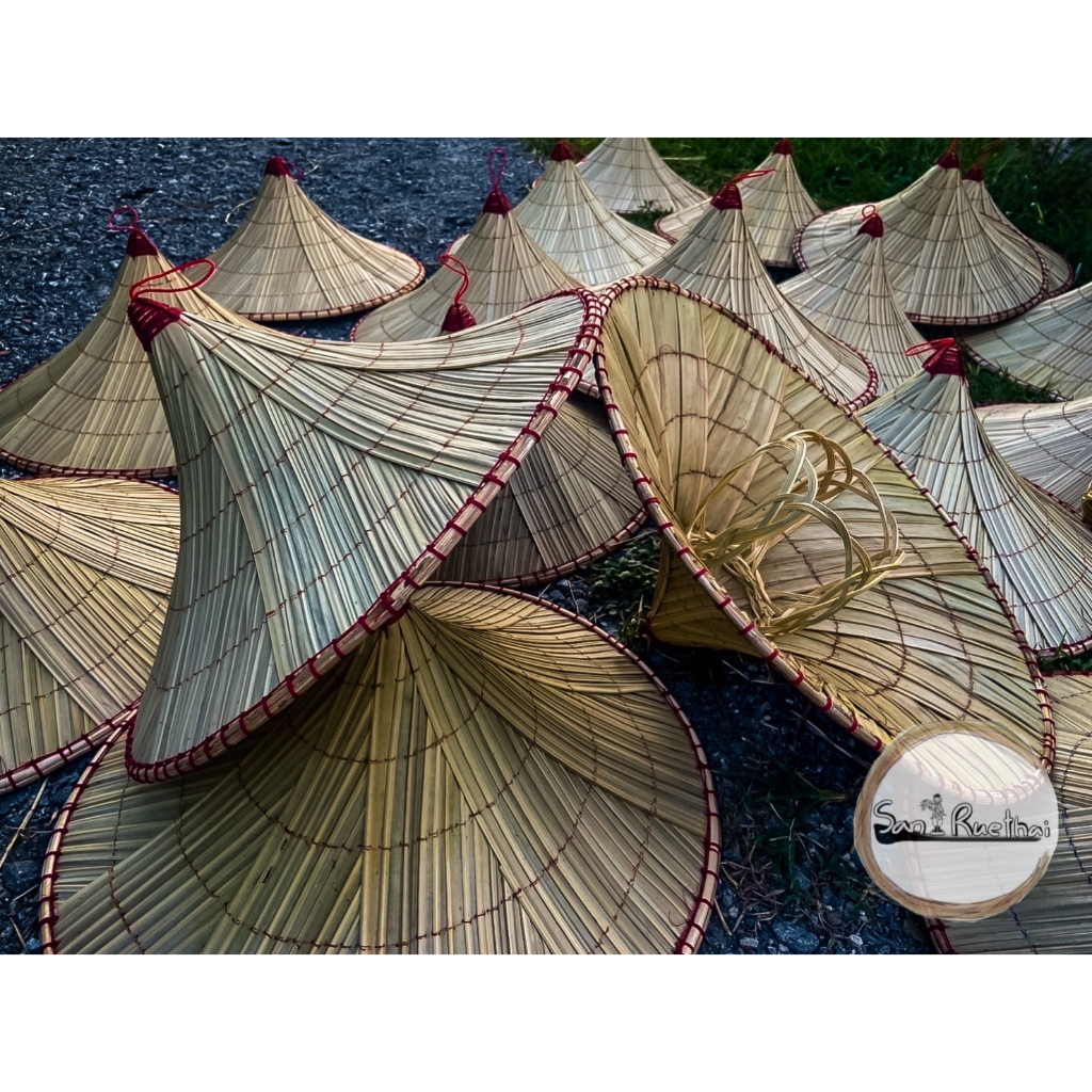 หมวกใบลาน/หมวกเปี้ยว  ขนาด18-19 นิ้ว  หมวกชาวนา,ชาวสวนพร้อมเคลือบเงา