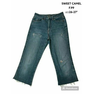 SWEET CAMEL แท้ เอว26-27 "กางเกงยีนส์7ส่วนหญิง