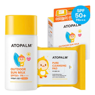 🇰🇷พร้อมส่ง:ครีมกันแดดเด็กพรีเมียม อันดับ1จากเกาหลี Atopalm Sun milk สำหรับ6เดือนขึ้นไป พร้อมทิชชู่เช็ดกันแดด