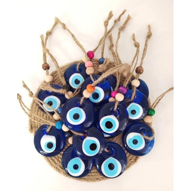 Nazar (amulet) Evil eye 🧿 พร้อมเชือก+ลูกปัด ของแท้จากตุรกี 💯% (ดวงตาปีศาจป้องกันสิ่งชั่วร้าย)