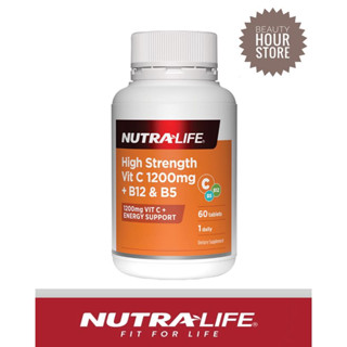 (พร้อมส่ง)NutraLife High strength Vit C1200mg+B12+B5 (60เม็ด)