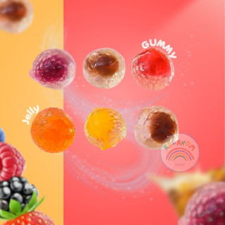 เยลลี่ 1 บาท เยลลี่ผลไม้ Gummy Jelly (1 ชิ้น/4 กรัม) รสผลไม้ ราคาถูก ส่งตรงจากโรงงาน อร่อย เคี้ยวหนึบ สอดไส้ลาวา