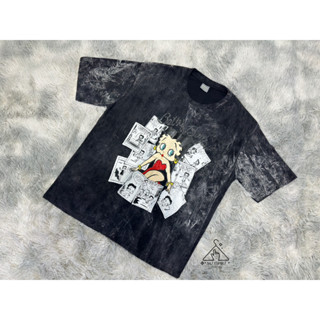 เสื้อยืดผ้าฟอก ทรงโอเวอร์ไซส์Betty-Boop