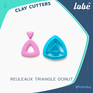 Reuleaux Triangle Donut Shape Clay Cutters/ Polymer Clay Cutter/ แม่พิมพ์กดดินโพลิเมอร์ทำต่างหูรูปทรงสามเหลี่ยมโดนัท