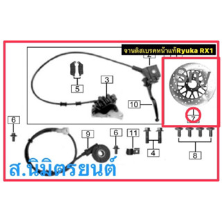 จานดิสเบรคหน้าและหลังแท้Ryuka Rx1