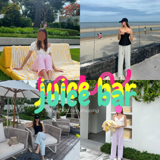 juice bar pants กางเกงขายาวลายน่ารัก กางเกงใส่ไปทะเล