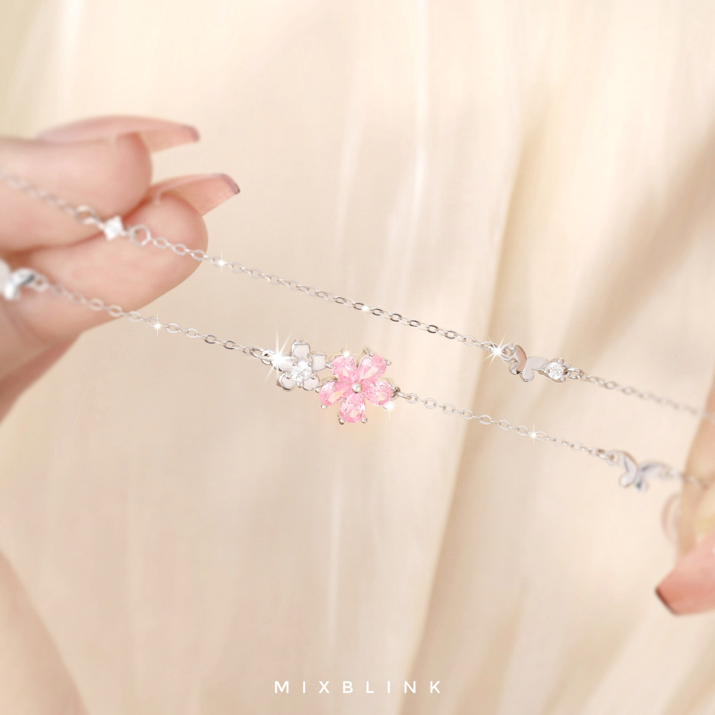 สร้อยข้อมือ เงินแท้ 92.5% ส่งฟรี EMS ♡ รุ่น Cecily ♡ - ( #P10 )