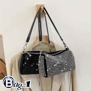 bag(BAG1909) กระเป๋าสะพายข้างเพชรวิ้งๆใบเล็ก** ใส่มือถือ💎กระเป๋าเพชร💎