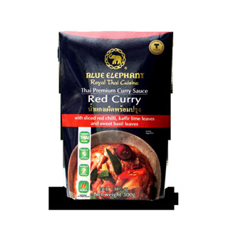 บลูเอเลเฟ่นท์ น้ำแกงเผ็ด พร้อมปรุง 300 กรัม 6 ชิ้น /ลัง Blue Elephant Red Curry sauce 300g   6 Pcs / carton